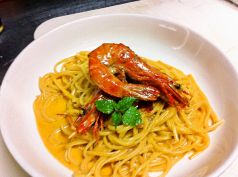 料理メニュー写真&nbsp;えびクリームソースのスパゲッティー