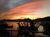 きれいな夕日も眺めながら、贅沢気分♪
