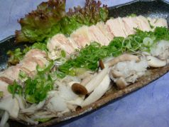 料理メニュー写真&nbsp;蒸し鶏ときのこのみぞれポン酢