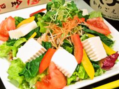 料理メニュー写真&nbsp;豆腐と法蓮草の梅サラダ