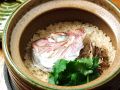 料理メニュー写真&nbsp;真鯛と新生姜の土鍋ご飯