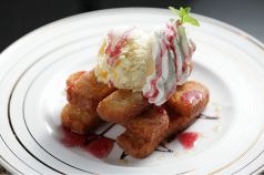 料理メニュー写真&nbsp;キャラメルフレンチトーストバニラアイスのせ
