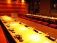 個室宴会は最大52名！広々とした掘り炬燵♪