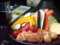 料理メニュー写真&nbsp;10種野菜と京赤地鶏のタジン鍋（蒸し野菜）