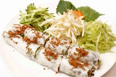 料理メニュー写真 豚挽き肉入り蒸し春巻き/蟹の蒸し春巻き