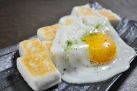 お好焼が焼きあがるまで…