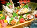料理メニュー写真&nbsp;刺身盛合せ(１人前）写真は３８００円（３～４人前）
