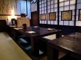 掘りごたつ式のお座敷で是非コース料理を！