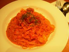 料理メニュー写真&nbsp;シュリンプのトマトクリームソースパスタ
