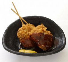 料理メニュー写真&nbsp;まぐろのユッケ/三崎まぐろの串カツ/まぐろのシャキシャキわさび