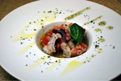 料理メニュー写真 真ダコのマリネ バジルソース