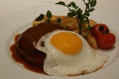 料理メニュー写真 ハンバーグステーキ デミグラスソース