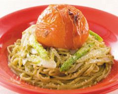 料理メニュー写真&nbsp;まるごと焼きトマトのバジルソース