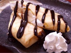 料理メニュー写真 チョコバナナクレープ