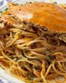 料理メニュー写真&nbsp;渡りガニのトマトソースのスパゲティー