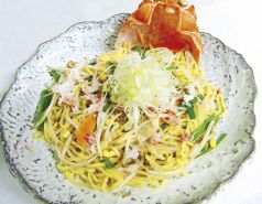 料理メニュー写真 蟹の焼きラーメン