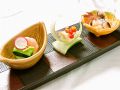 料理メニュー写真&nbsp;先付け三点盛り