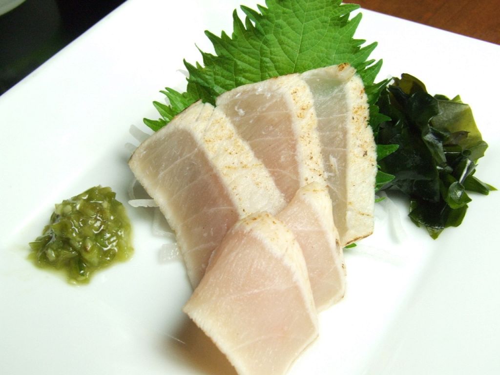本格おさしみ炙りトロカジキ刺し。
