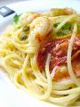 料理メニュー写真&nbsp;きのこと小海老のスパゲッティ　　
