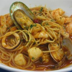 料理メニュー写真 海の幸のスパゲッティトマトソース