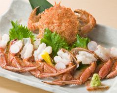 料理メニュー写真 活毛蟹刺身