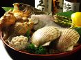 新鮮な魚介類がたっぷり。