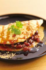 料理メニュー写真 とろろクレープの黒蜜きな粉