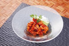 料理メニュー写真&nbsp;鶏ハラミのチャンジャ　　