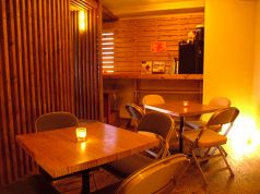 店内の奥にあるテーブル席です。