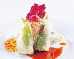 料理メニュー写真&nbsp;海老のアジアン生春巻き