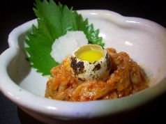 料理メニュー写真&nbsp;えんがわユッケ