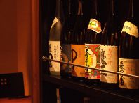 銘柄焼酎や地酒を多数あり