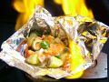 料理メニュー写真&nbsp;炎のホイル焼き！！　～シーフードとジャガ芋の明太ソース～