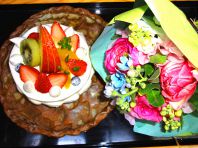 ケーキor花束サービス