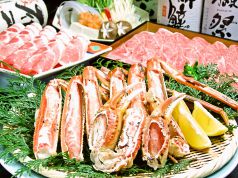料理メニュー写真 オプションとして、上記宴会コースに+1500円にてずわい蟹食べ放題をお付けできます。