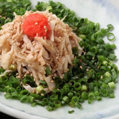 料理メニュー写真&nbsp;ネギたっぷり鶏皮ぽん酢
