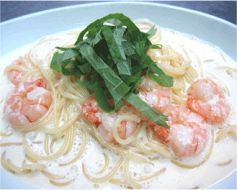 料理メニュー写真 小海老と明太子のクリームソース