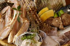 料理メニュー写真&nbsp;北海貝鮮焼(ずわい蟹、帆立貝、ホッケ一夜干し、宇和島じゃこ天、するめいか一夜干し)