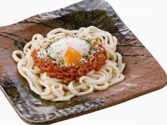 料理メニュー写真 釜揚げうどんの自家製ミートソース