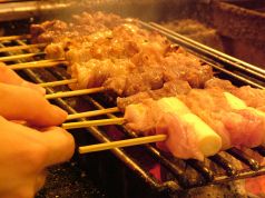 料理メニュー写真&nbsp;ささみ梅しそ・せせり・皮・砂ずり・こころ・他