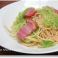 料理メニュー写真 ベーコンと季節野菜のペペロンチーノ