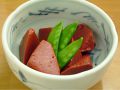 料理メニュー写真&nbsp;田舎コンニャクと近江八幡の赤コンニャクのピリ辛煮