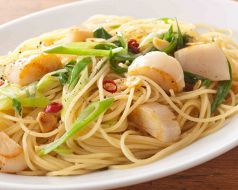 料理メニュー写真 ■九条ねぎと帆立のペペロンチーノ
