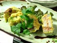 料理メニュー写真 加賀蓮根明太子挟み揚げ
