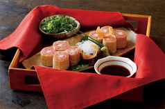 料理メニュー写真 ネギトロの京風湯葉巻き