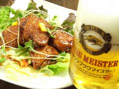 料理メニュー写真 国産手羽先の唐揚げ