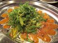 料理メニュー写真&nbsp;（パーティー　コース用）水菜とパプリカのサラダ＆スモークサーモン