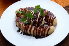 料理メニュー写真&nbsp;揚げバナナのバニラアイスクリームのせ