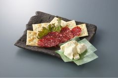 料理メニュー写真 マスカルポーネとサラミの盛り合わせ