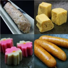 料理メニュー写真 特製つくね/京湯葉/京生麩/パリッとウィンナー